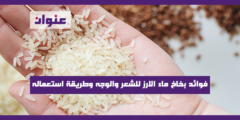 فوائد بخاخ ماء الارز للشعر والوجه وطريقة استعماله