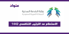 ديوان الخدمة المدنية.. الاستعلام عن الترتيب التنافسي 1442 ديوان الخدمة المدنية.. الاستعلام عن الترتيب التنافسي 1442