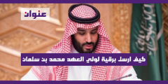 كيف ارسل برقية لولي العهد محمد بن سلمان