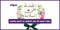 عبارات الحمد لله على السلامه من السفر والمرض